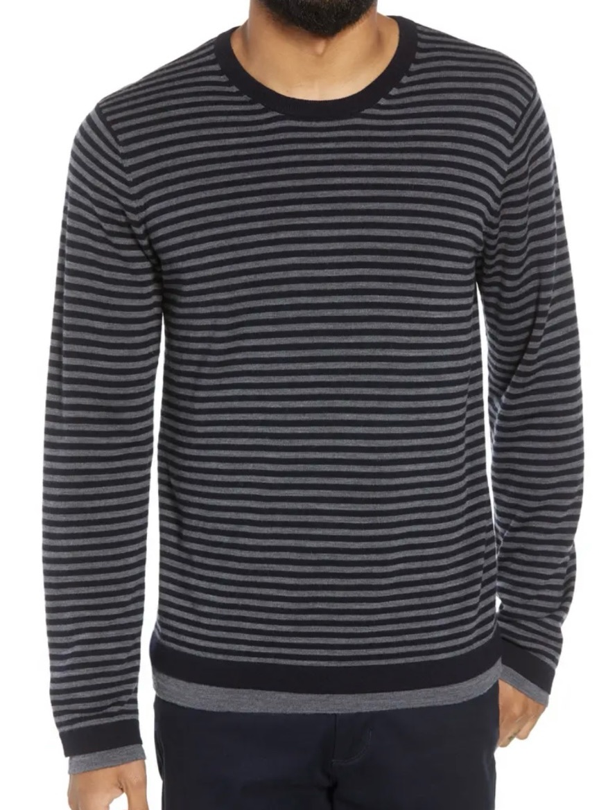 Vince 100% Merino Wool Striped Sweater Size L